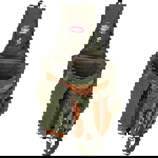 Tool Pouch: 5 Pockets, Polyester, Brown